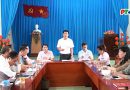 Đoàn kiểm tra, giám sát BĐD HĐQT NHCSXH tỉnh làm việc tại xã Long Hải huyện Phú Quý
